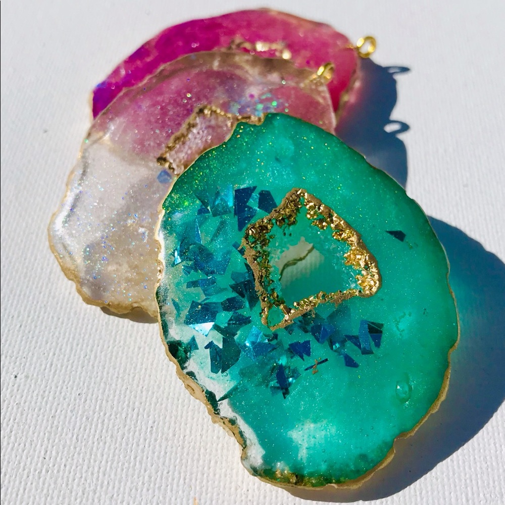 Resin Geode Pendant